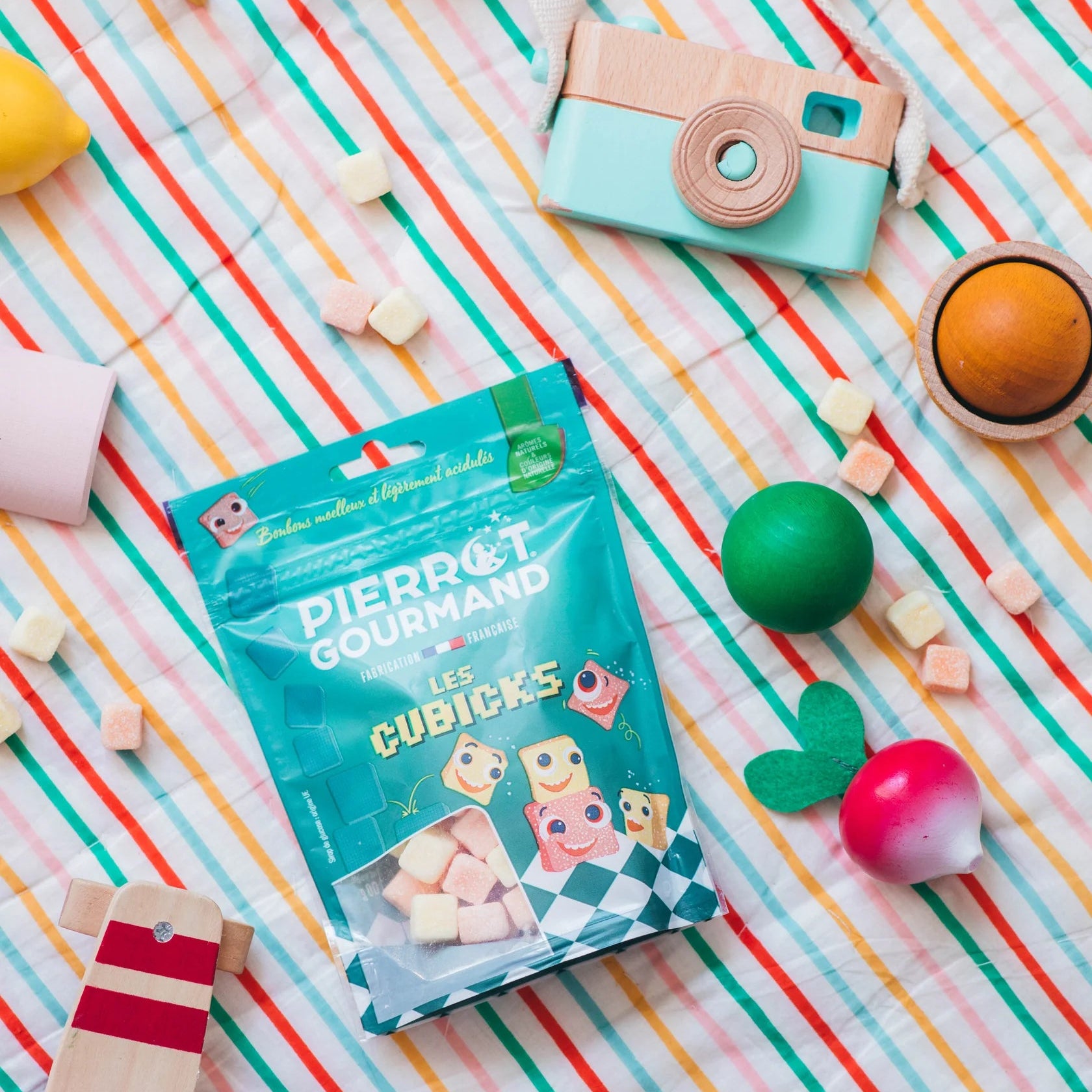Sachet de bonbons artisanaux "Cubicks" - arômes naturels
