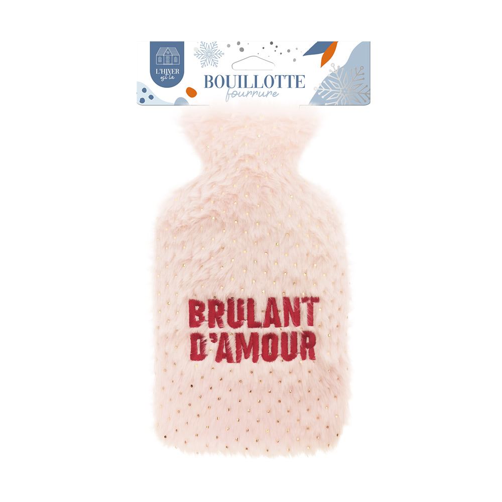 Bouillotte douce "brulant d'amour"