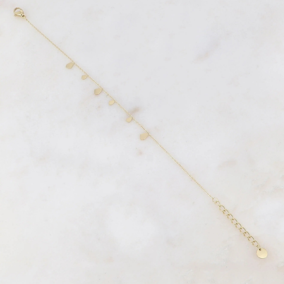 Bracelet fin à pampilles géométriques – Doré ou argenté