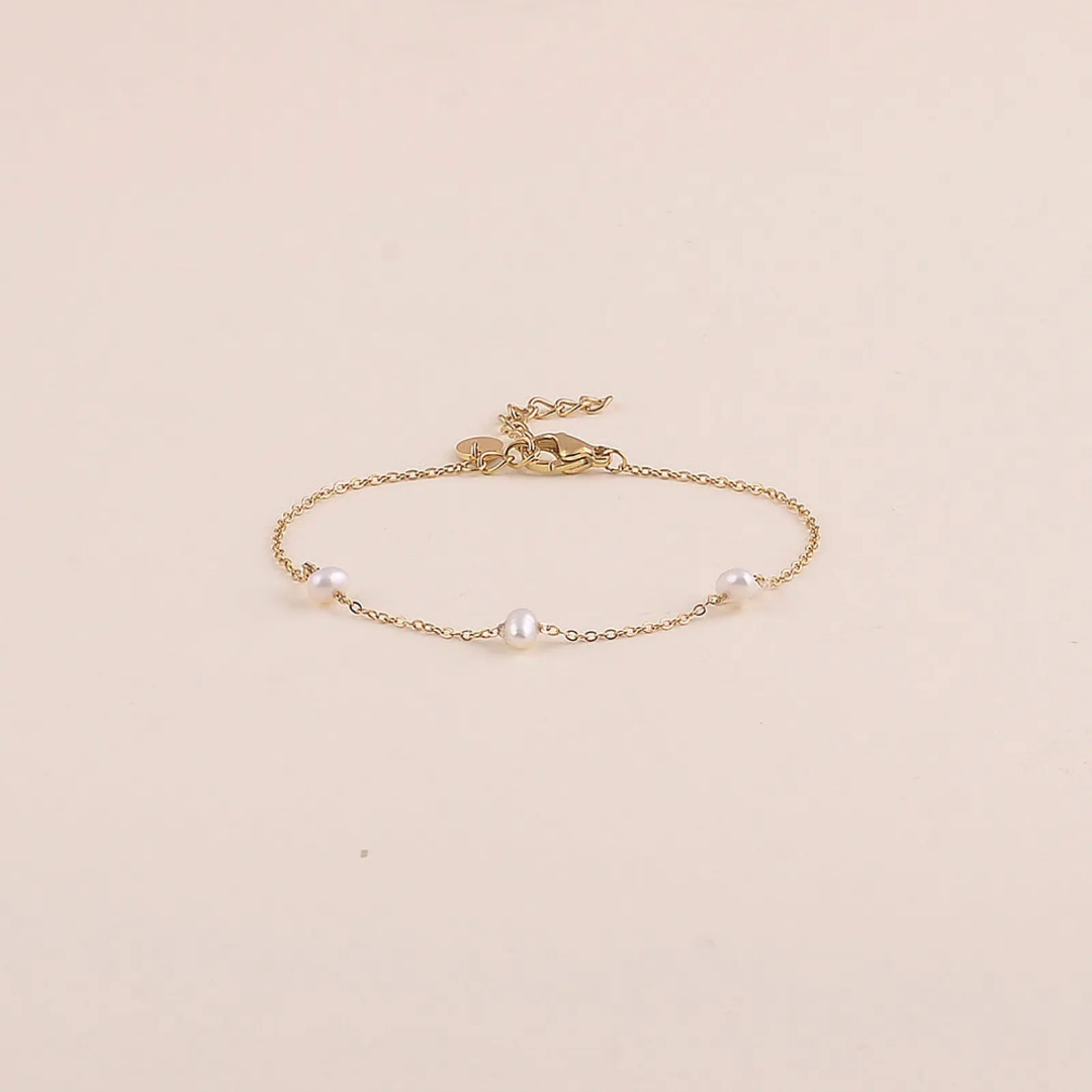 Bracelet 3 perles d'eau douce