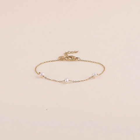 Bracelet 3 perles d'eau douce