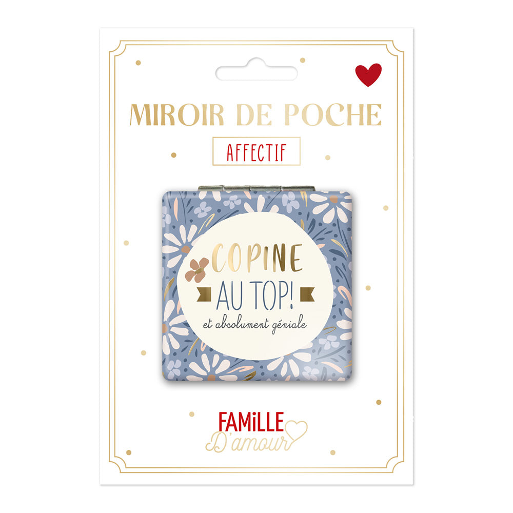 Miroir de poche "Copine au top"