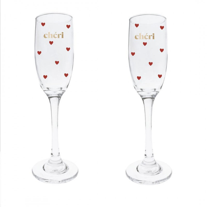 Duo de verres flûtes Chéri/Chéri