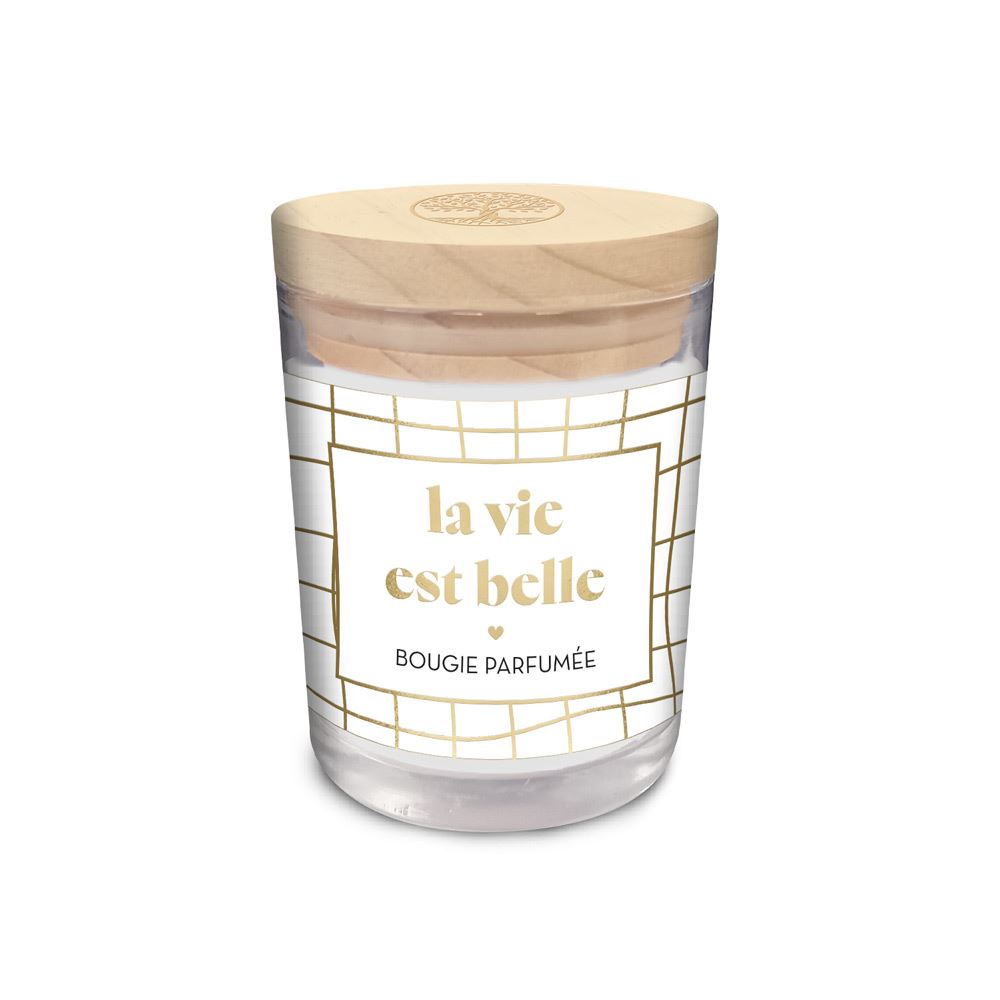 Bougie "La vie est belle"