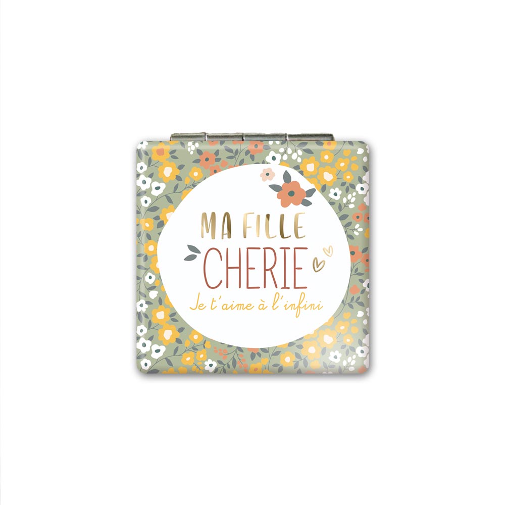 Miroir de poche "Fille chérie"