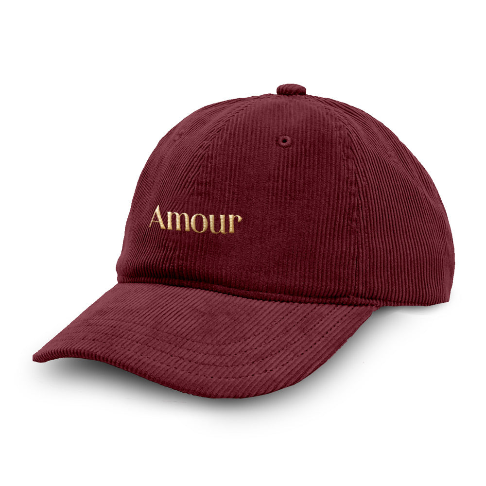 Casquette en velour brodée "Amour"