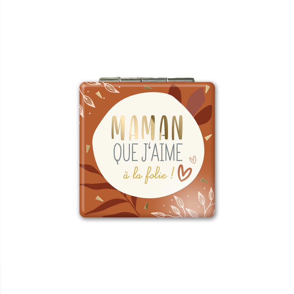 Miroir de poche "Maman que j'aime"