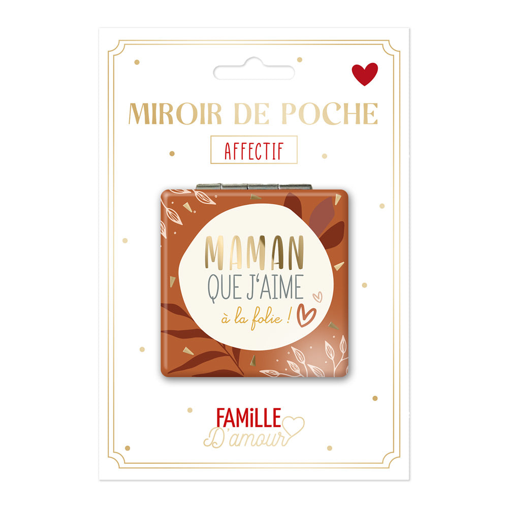 Miroir de poche "Maman que j'aime"