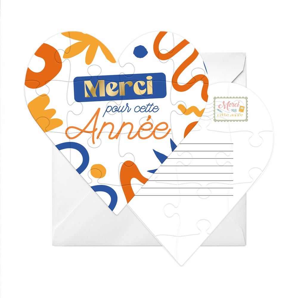 Puzzle annonce "Merci pour cette année"