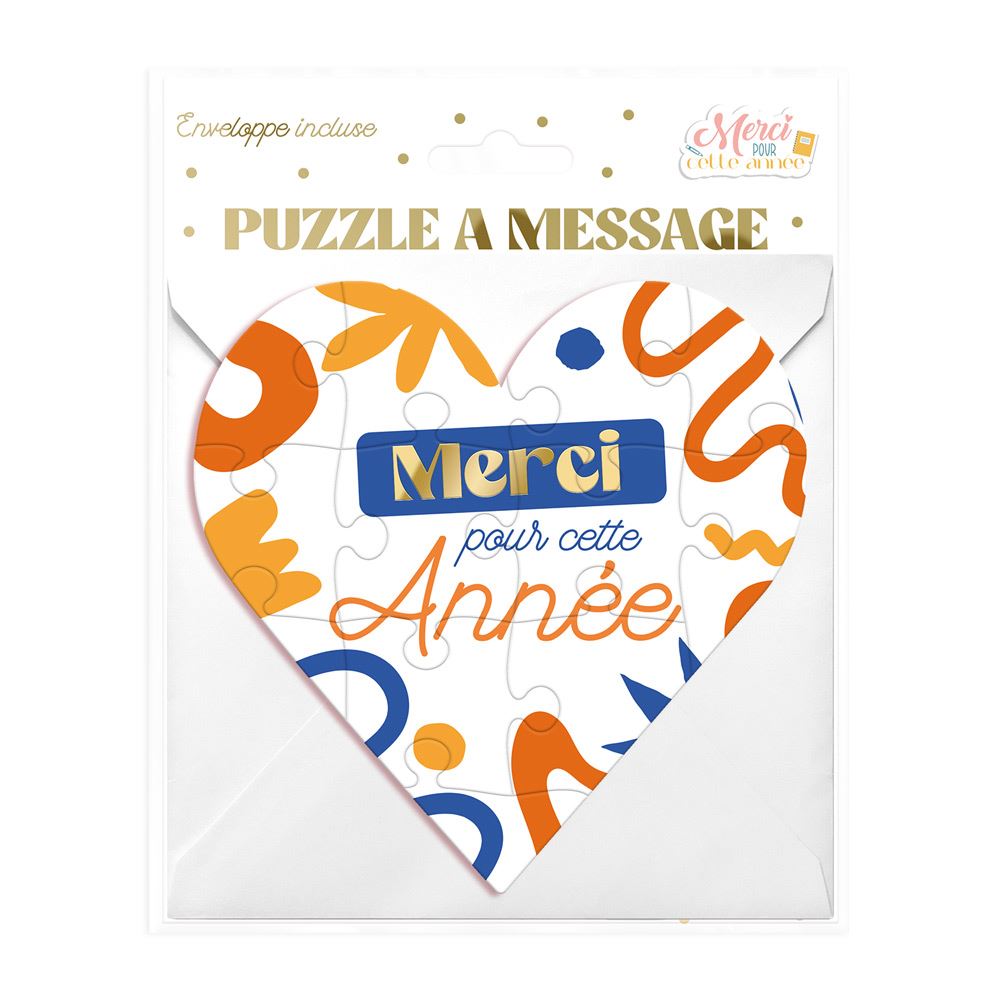 Puzzle annonce "Merci pour cette année"