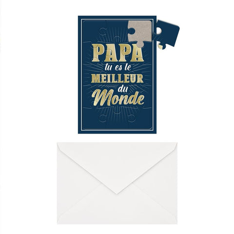 Puzzle à assembler "Papa tu es le meilleur du monde"