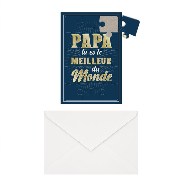 Puzzle à assembler "Papa tu es le meilleur du monde"
