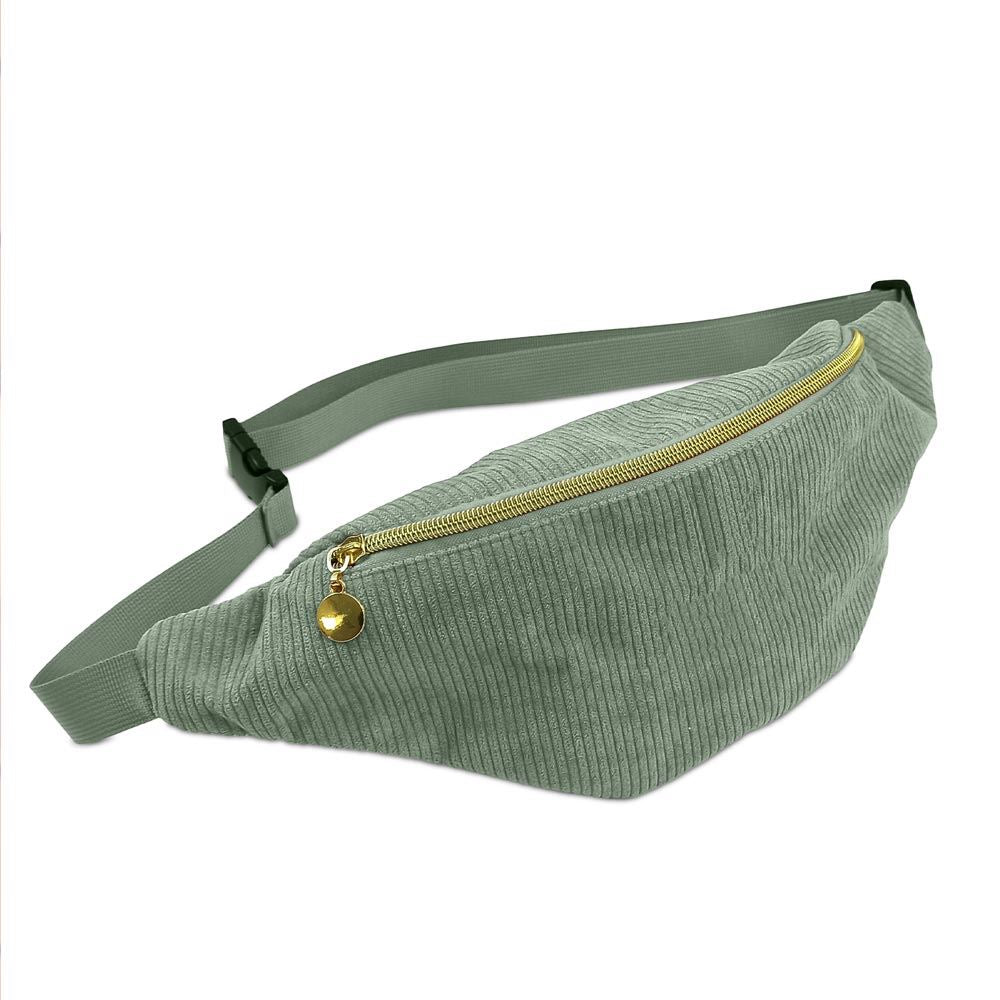 Sac banane velour vert