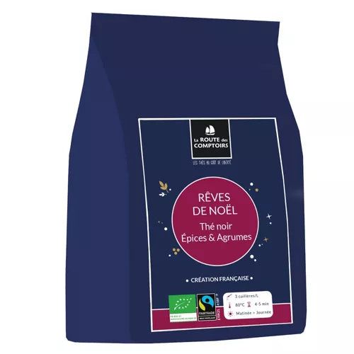 Thé noir DE NOËL - épices et agrumes - Mini sachet 30g