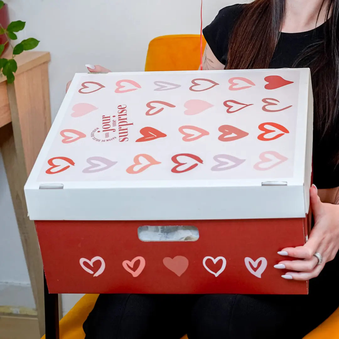 Box "Coeur d’amour" avec 1 cadeau par jour