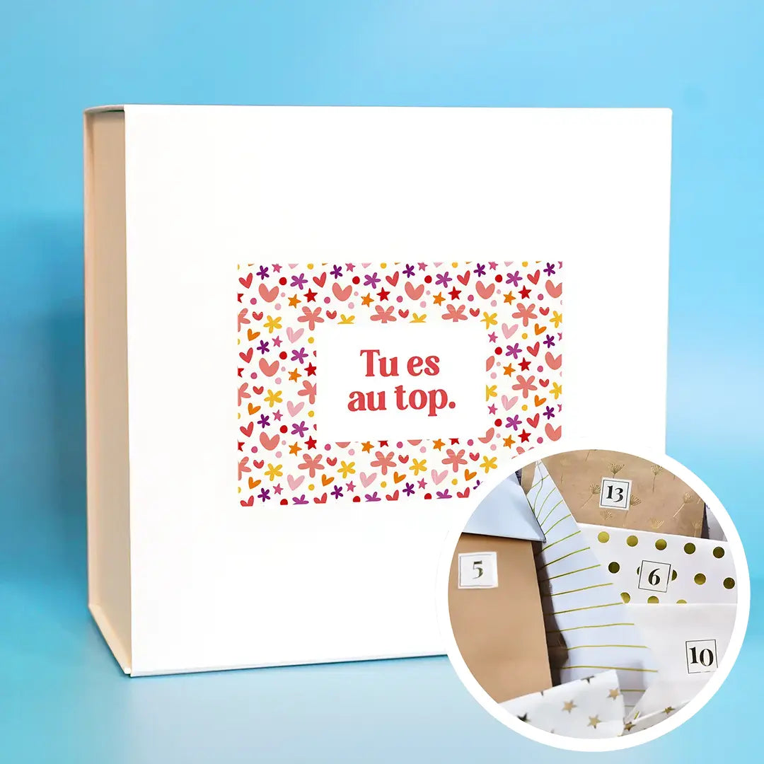 Box "Tu es au top" avec 1 cadeau par jour