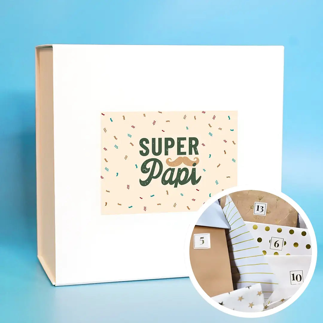 Box "Super Papi" avec 1 cadeau par jour