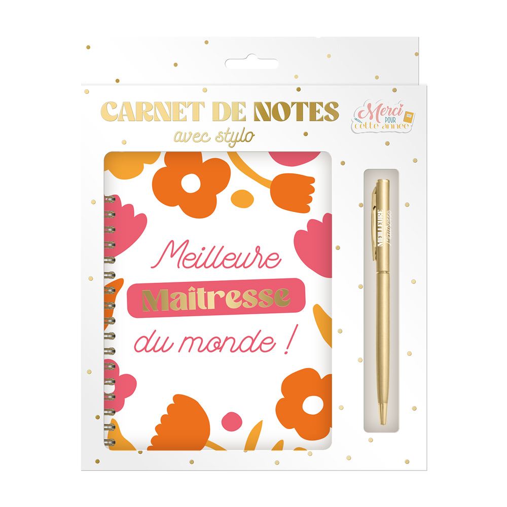 Carnet de notes avec stylo - Meilleure maitresse du monde