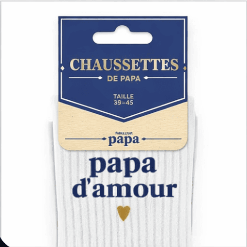 Chaussettes "papa cool, ours, d'amour" / Taille unique : 39-45