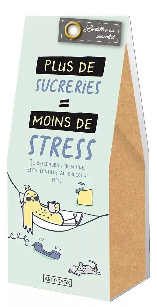 Evasion - Lentilles au chocolat "Plus de sucreries = moins de stress"