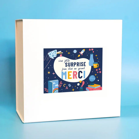 Box cadeau "Une petite surprise pour dire un grand merci"