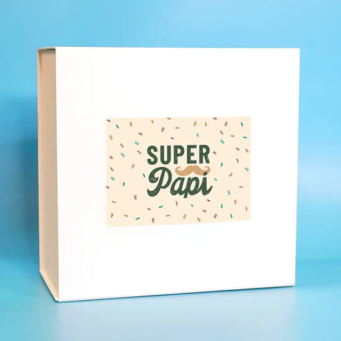 Box cadeau grand-père "Super Papi"