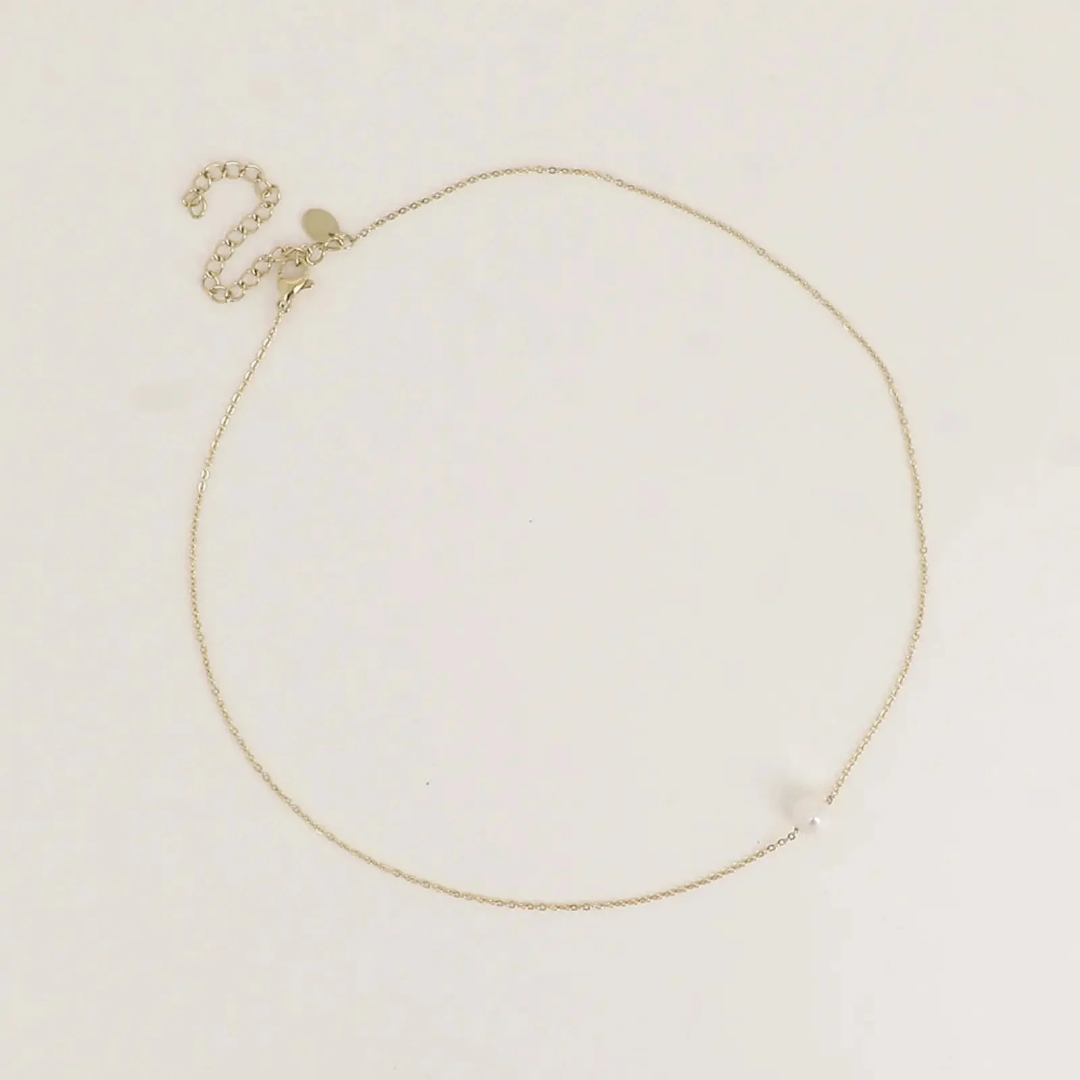 Collier pendentif en perle d'eau douce
