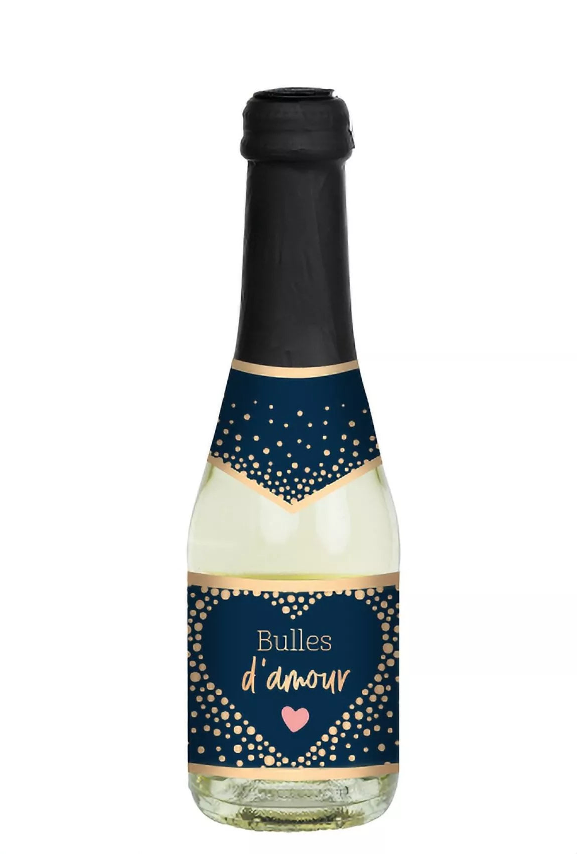 Petite bouteille de vin pétillant "Bulles d'amour" - 0,2l