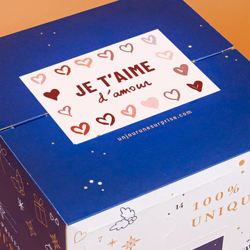 Calendrier de l'avent Je T’aime D'amour à personnaliser
