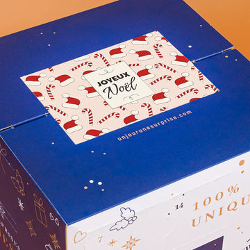 Calendrier de l'avent cube Joyeux Noël à personnaliser