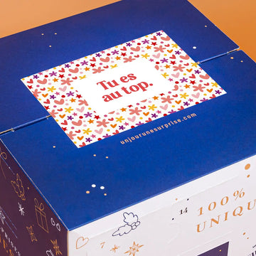 Calendrier de l'Avent cube Tu es au Top à personnaliser