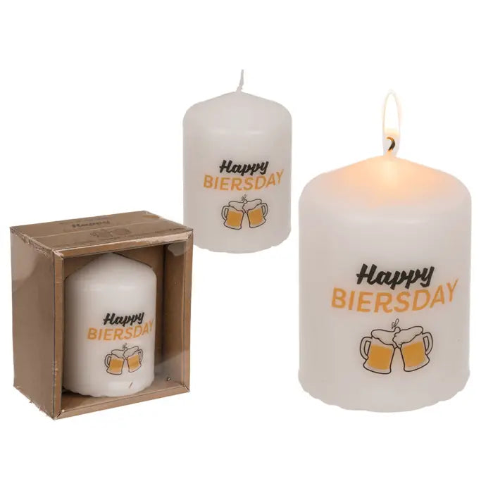 Bougie "Happy Biersday"