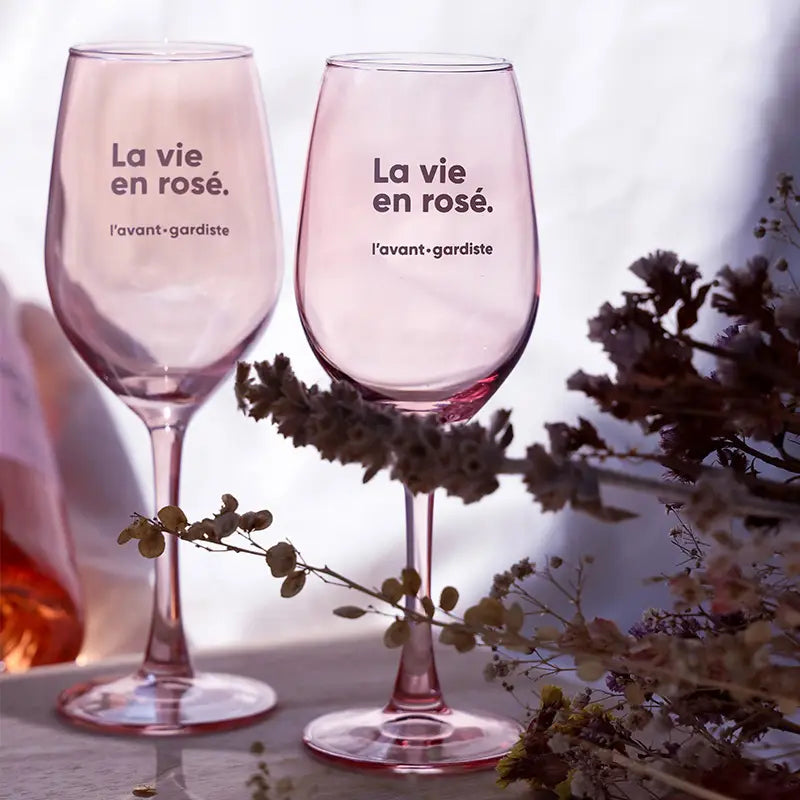 Verre à vin rosé