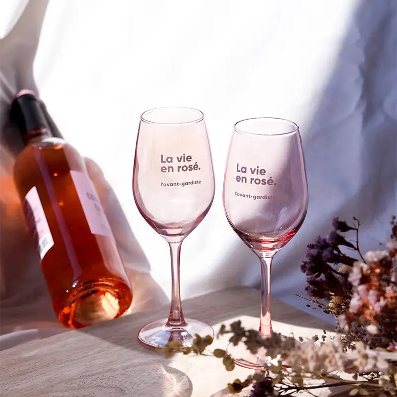 Verre à vin rosé