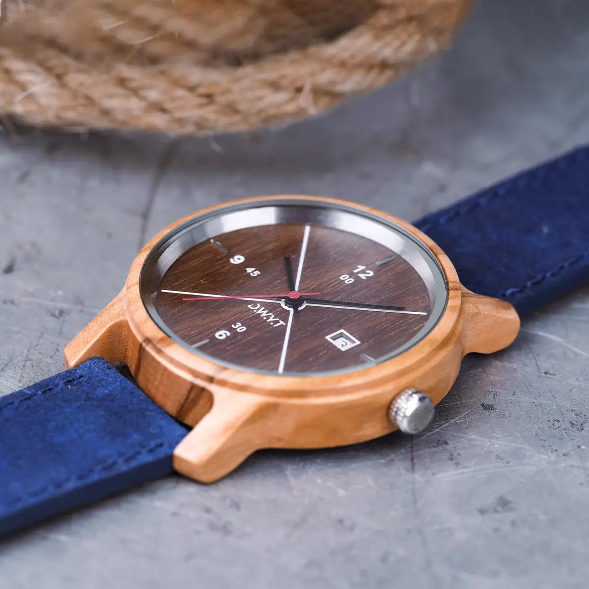 Montre bleu saphir en cuir - Côme