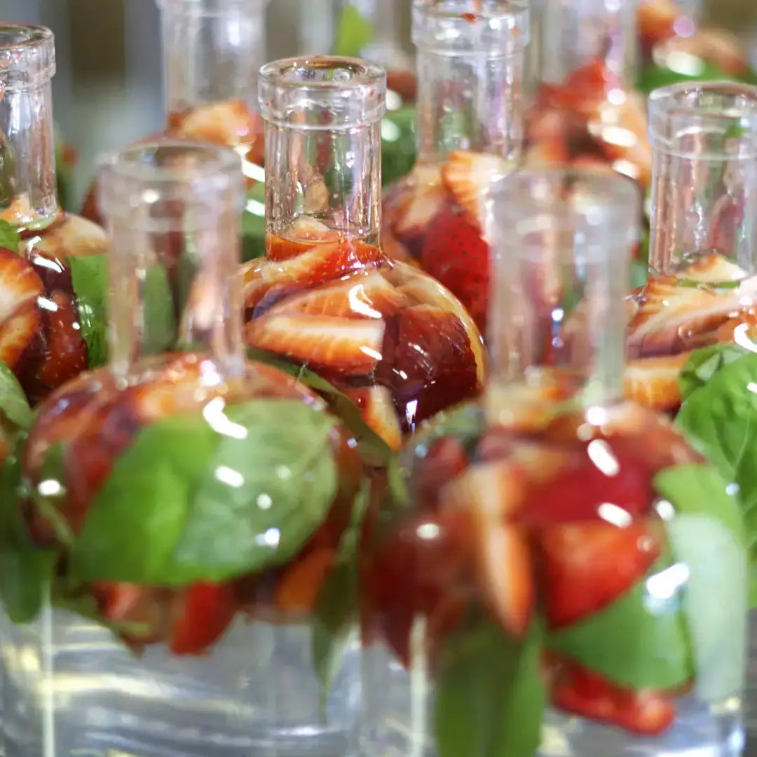 Rhum arrangé fraise et basilic