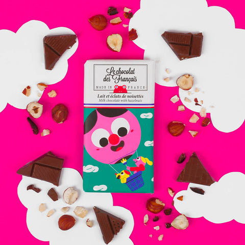 Mini tablette chocolat lait & éclats de noisettes - Le Chocolat des Français