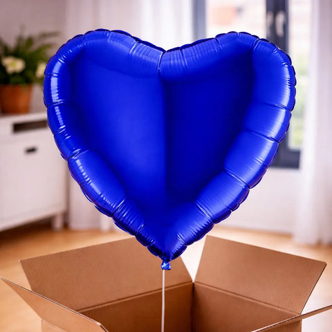 Ballon hélium coeur bleu