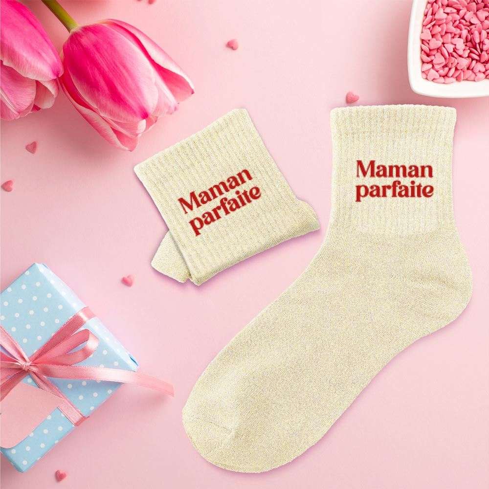 Chaussettes "Maman parfaite"/ Taille unique : 36-42