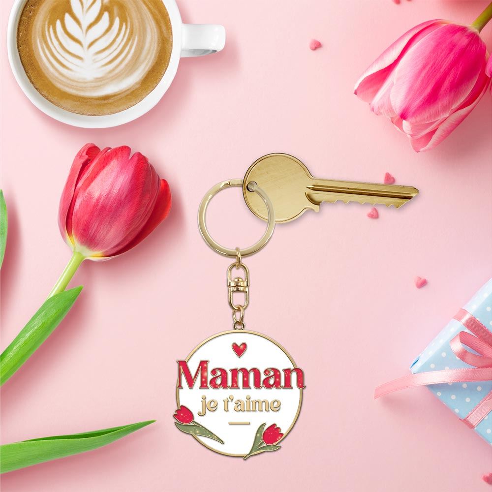 Porte clés maman je t'aime
