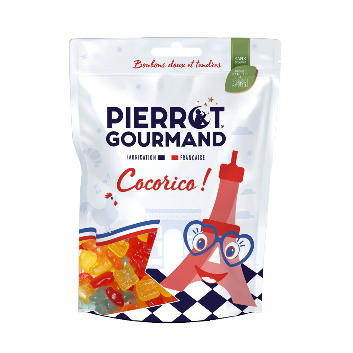 Sachet de bonbons artisanaux "Cocorico !" - sans gélatine et arômes naturels