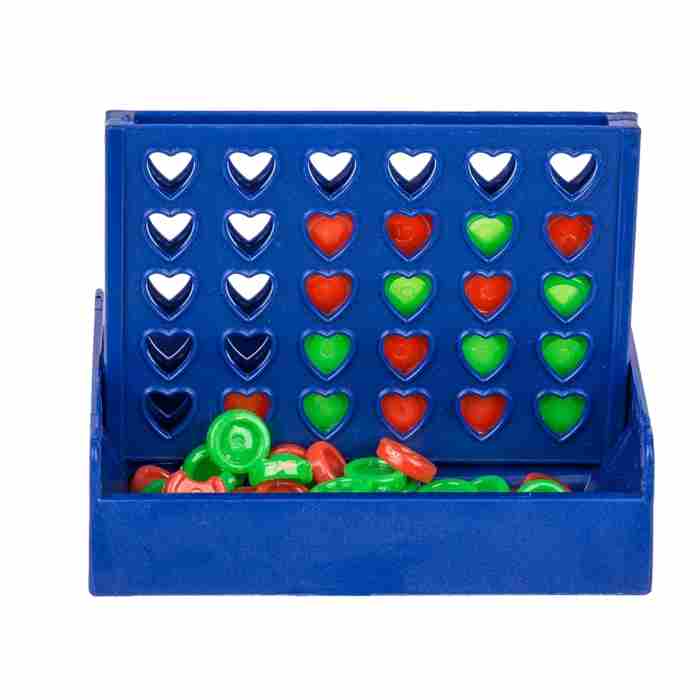 2 Mini Jeux Puissance 4 – Version Poche, 11x8 Cm Plié, Pour Enfants, Voyage Et Fêtes Jeu De Société