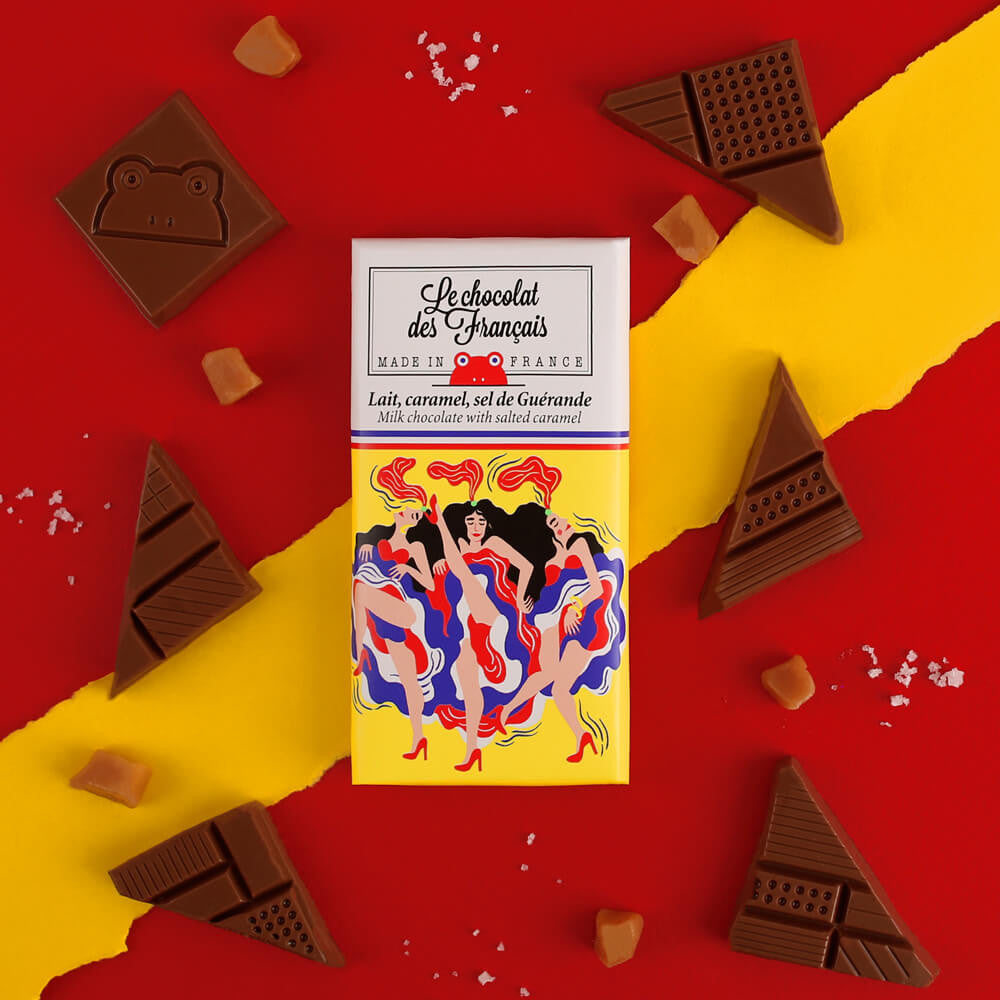 Mini tablette Lait, caramel & sel de Guérande