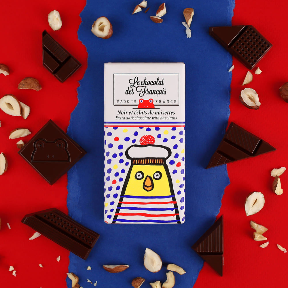 Mini tablette chocolat noir & éclats de noisettes