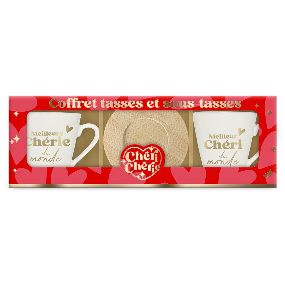 Coffret tasses café duo saint valentin