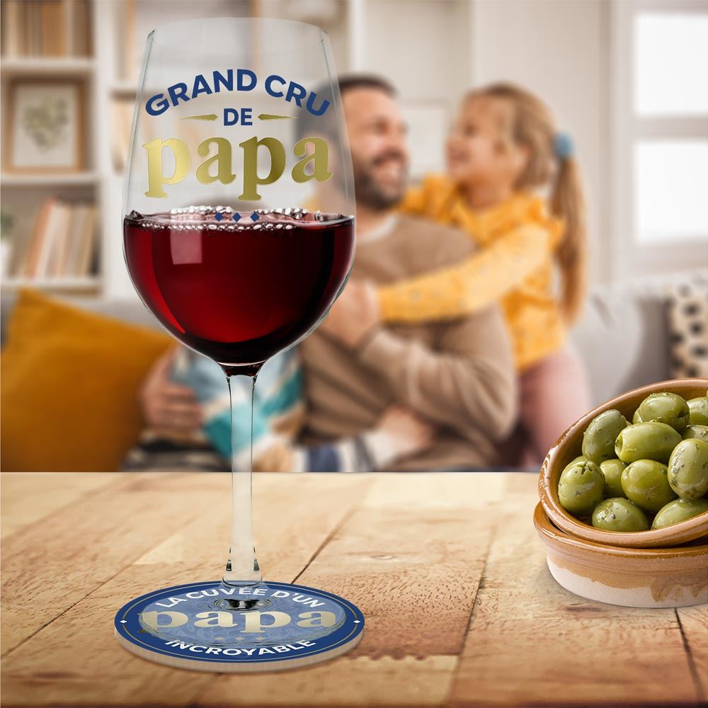 Coffret verre à vin papa