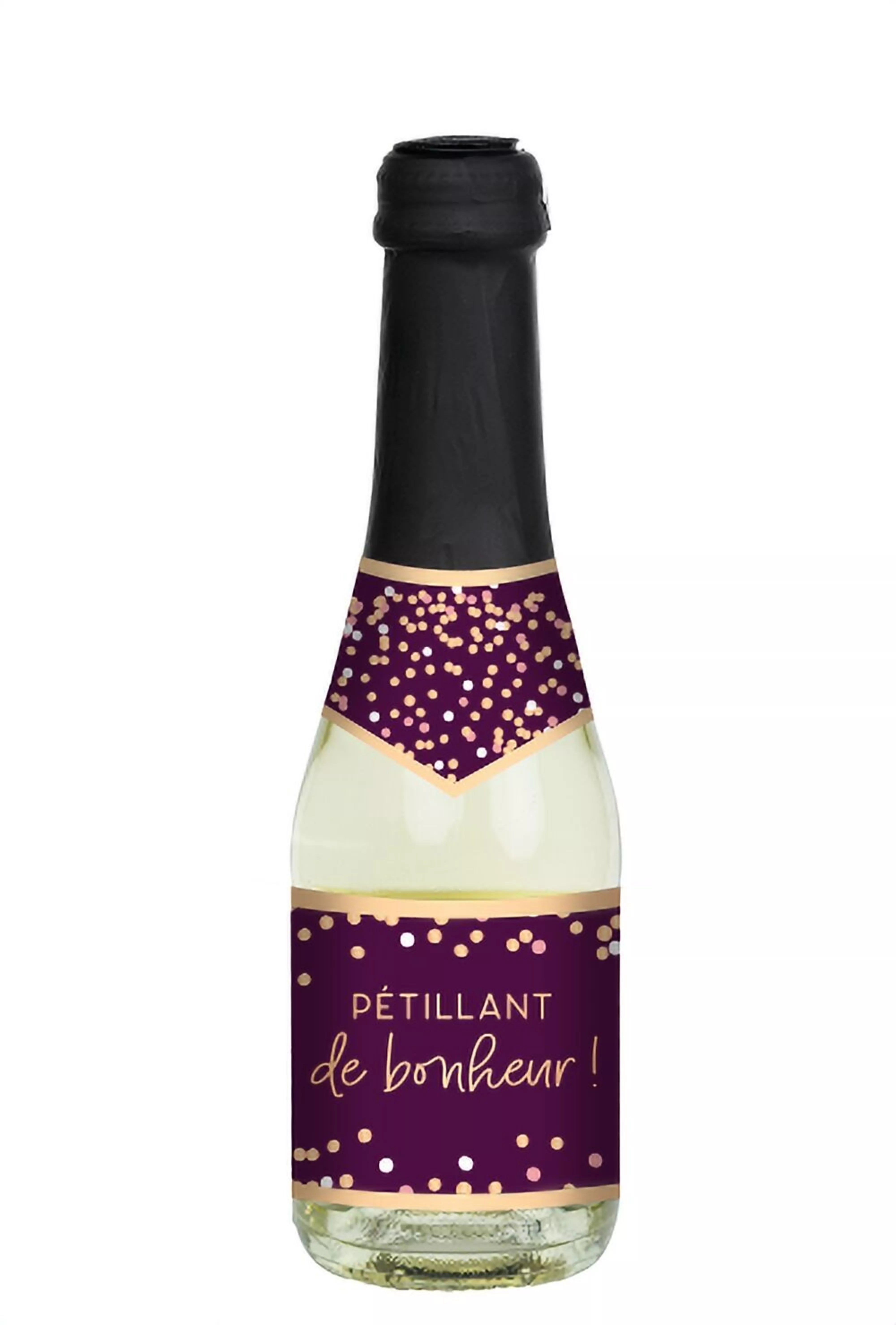 Petite bouteille de vin "Pétillant de bonheur" - 0,2l