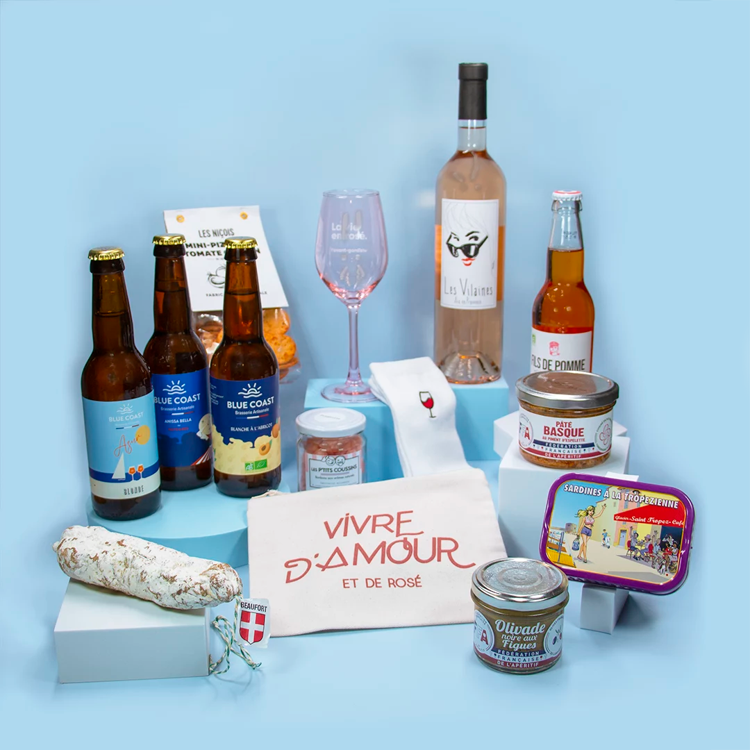 Box apéro femme - Vivre d'amour et de rosé