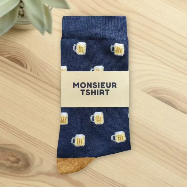 Cadeau homme, chaussettes bières Monsieur tee-shirt