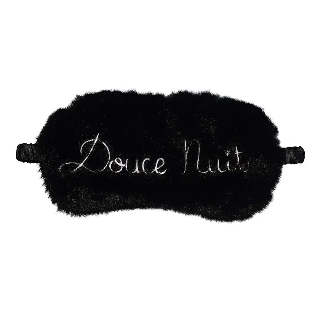 Masque de nuit avec inscription "Douce nuit" noir - Draeger Paris